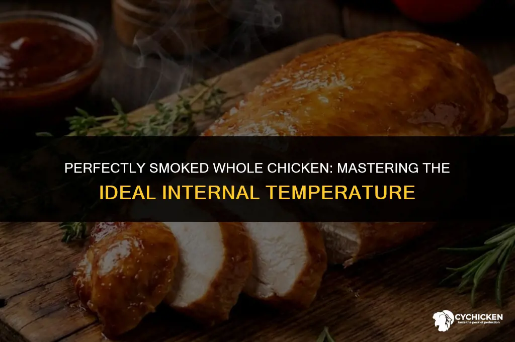 what internal temp to smoke whole chicken