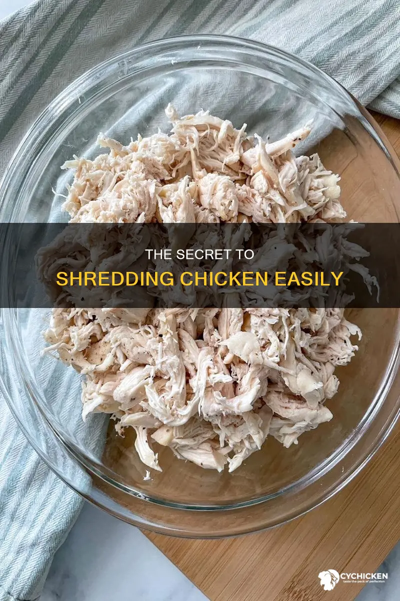 what internal temperature does chicken need to shred easily
