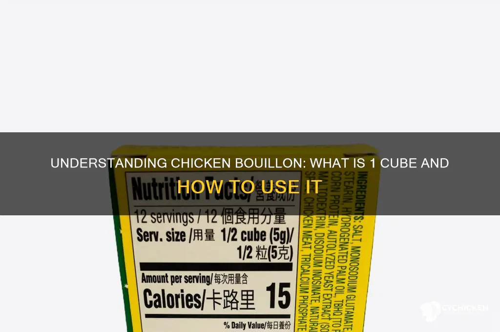 what is 1 cube of chicken bouillon
