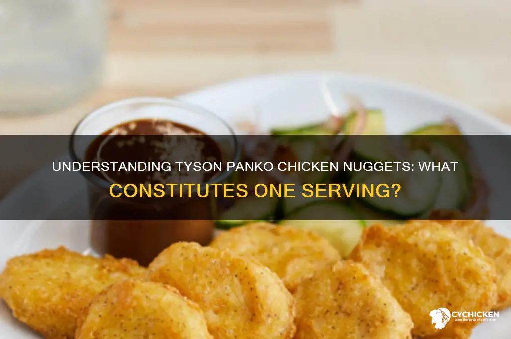 what is 1 serving of tyson panko chicken nuggets