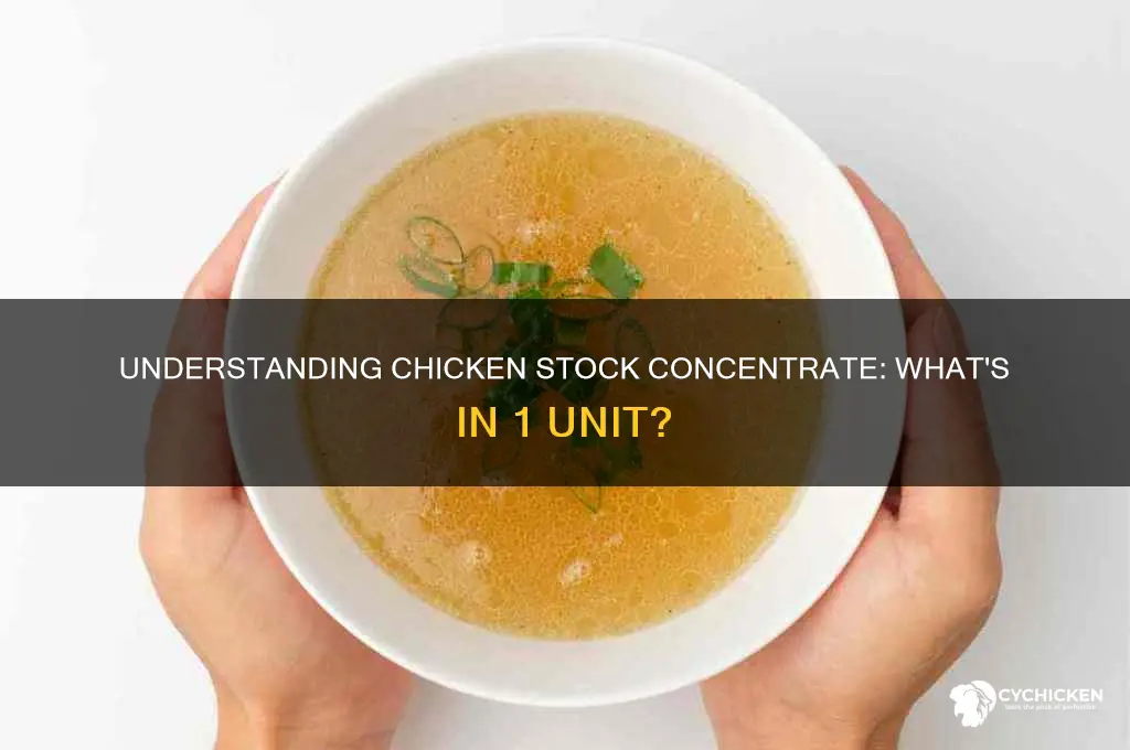 what is 1 unit of chicken stock concentrate