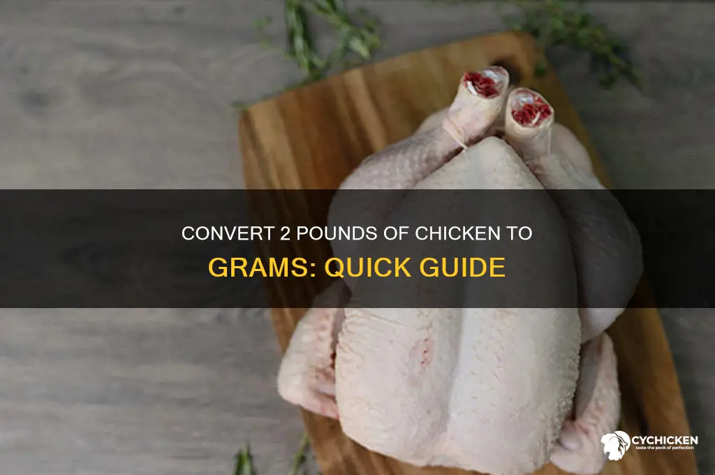 what is 2 pounds of chicken in grams