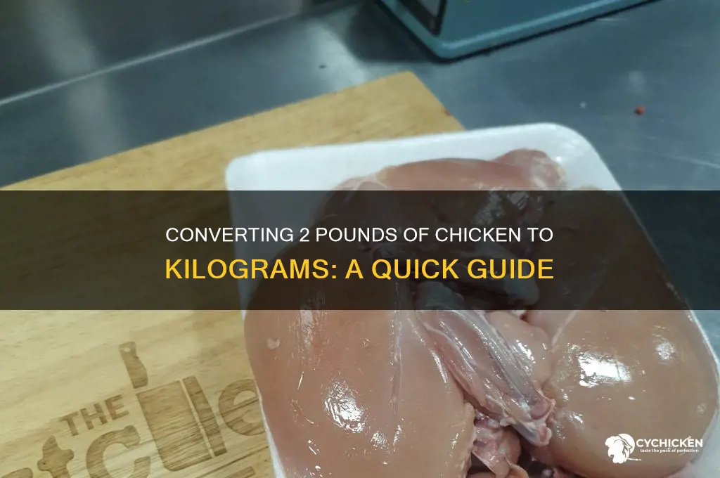 what is 2 pounds of chicken in kg