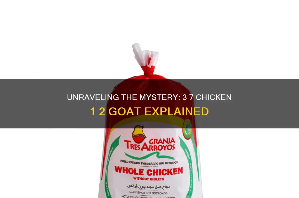 what is 3 7 chicken 1 2 goat
