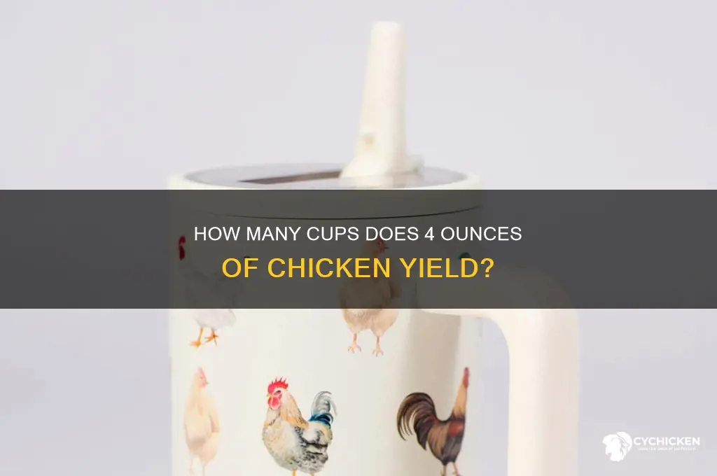 what is 4 oz of chicken in cups