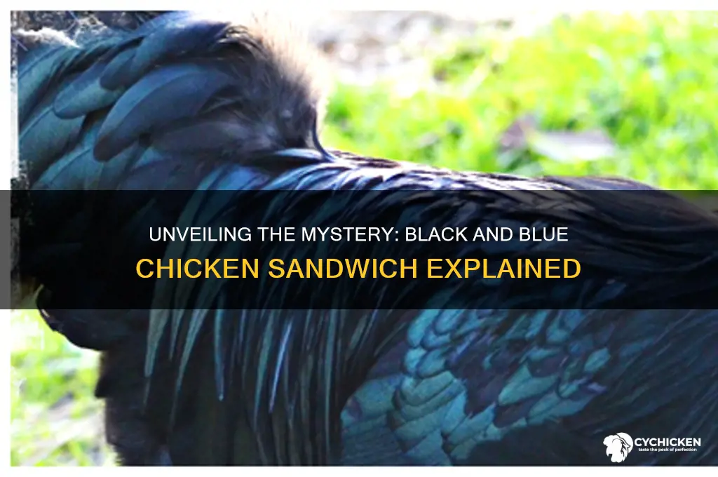 what is a black and blue chicken sandwich