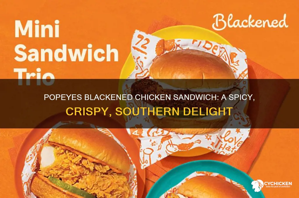 what is a blackened chicken sandwich popeyes