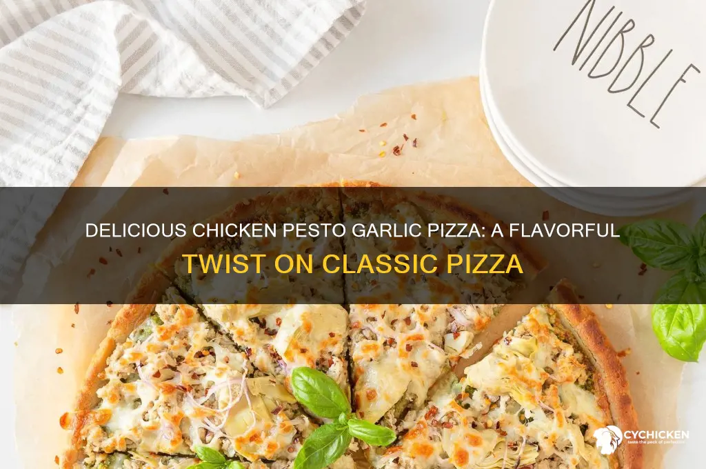 what is a chicken pesto garlic pizza