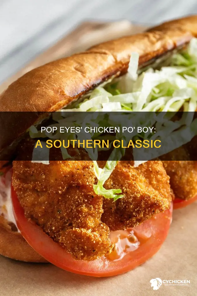 what is a chicken po boy from pop eyes