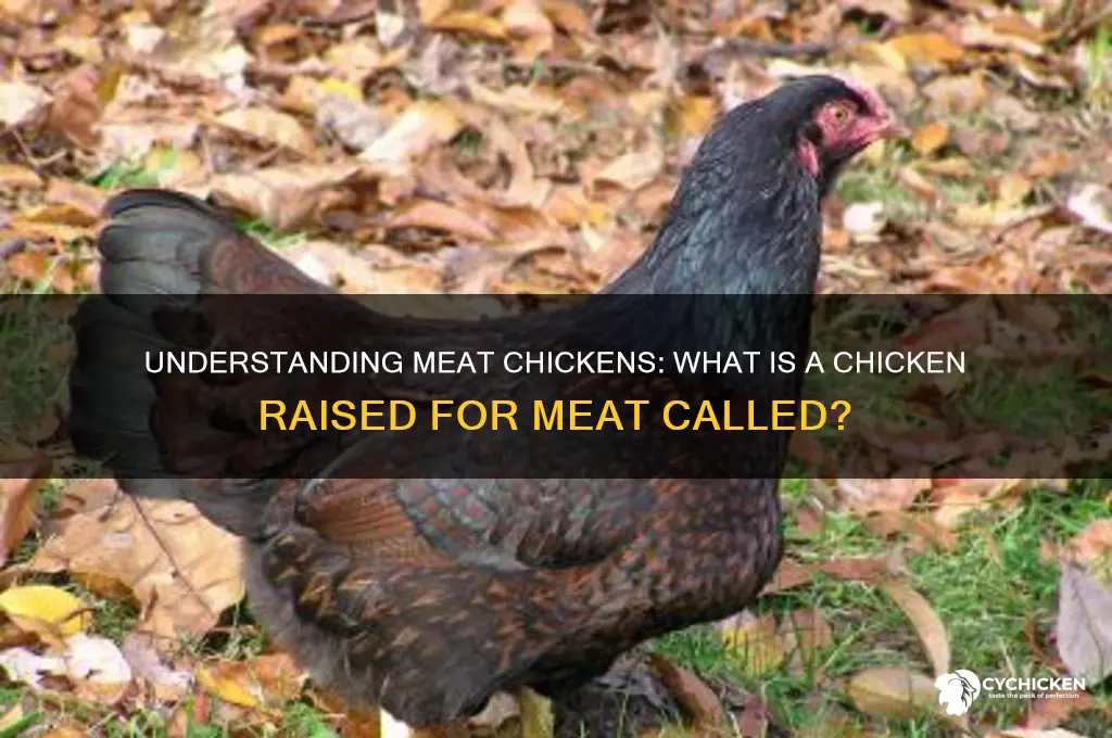 what is a chicken raised for meat called