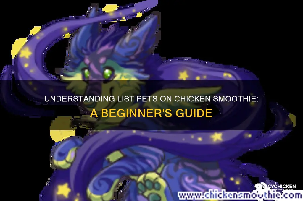 what is a list pet on chicken smoothie