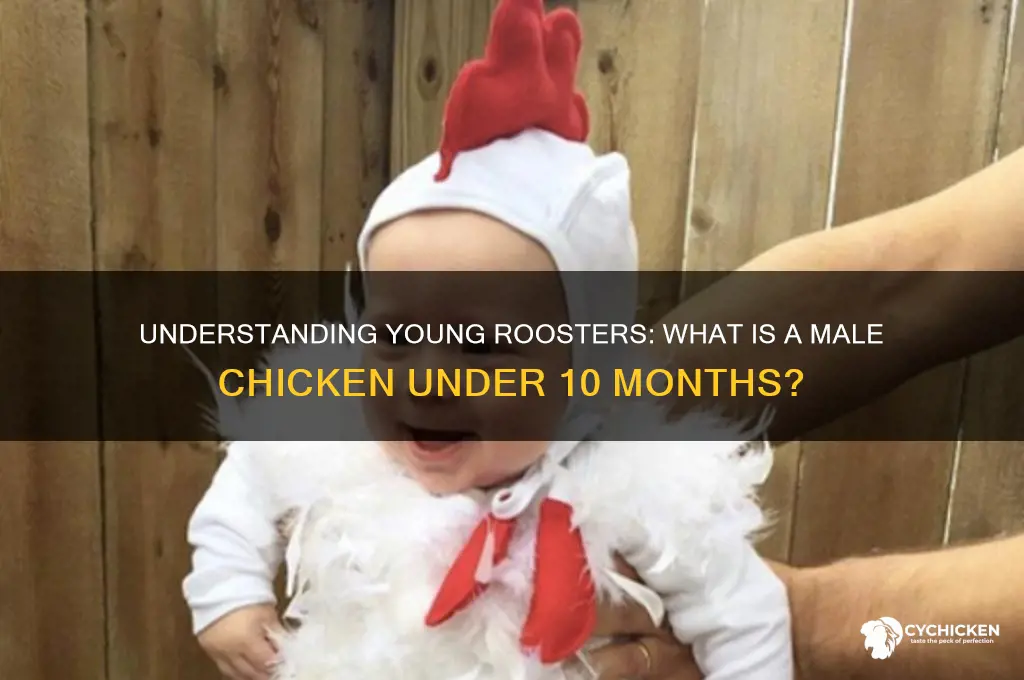 what is a male chicken under 10 months