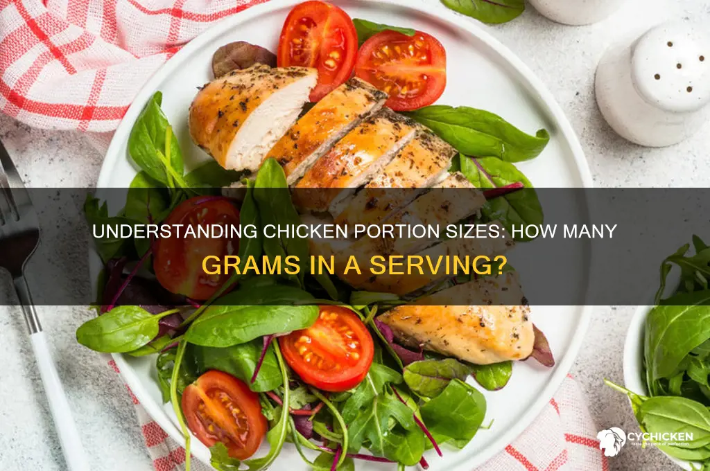 what is a portion of chicken in grams