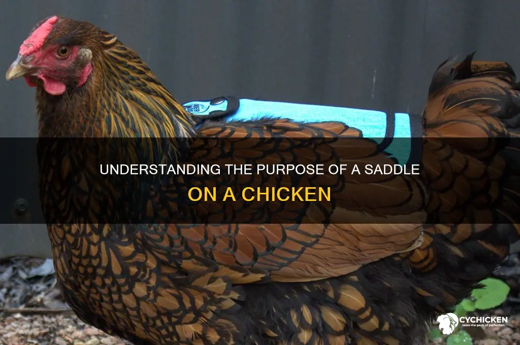 what is a saddle for on a chicken