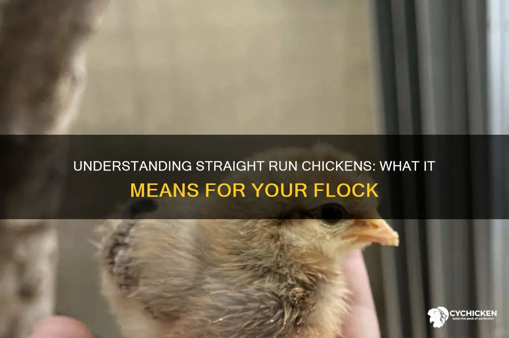 what is a straight run chicken mean