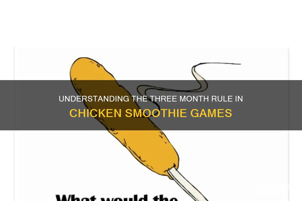 what is a three month rule chicken smoothie