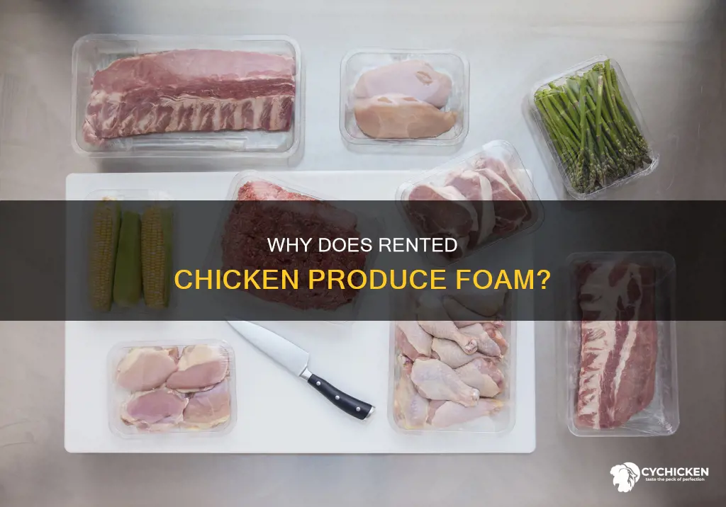 what is all the foam when i rent chicken