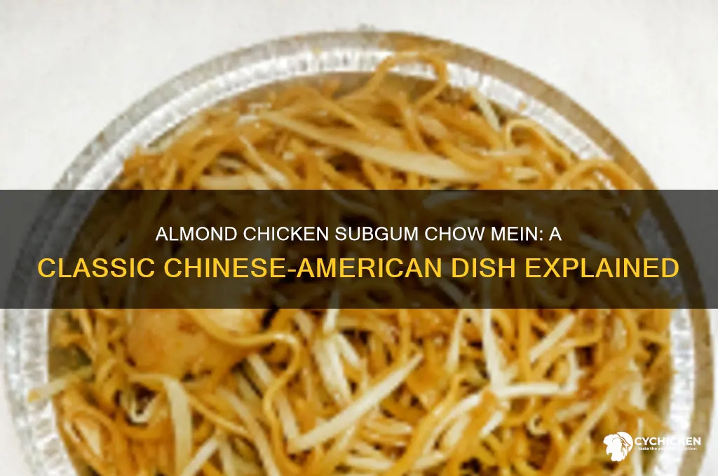 what is almond chicken subgum chow mein