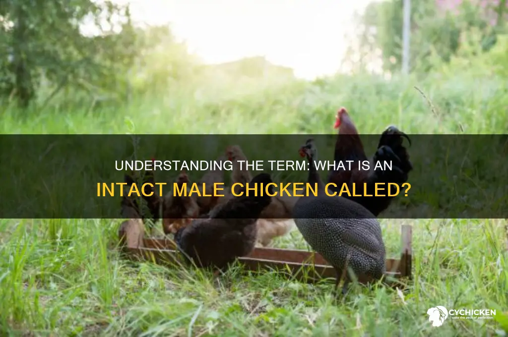 what is an intact male chicken called