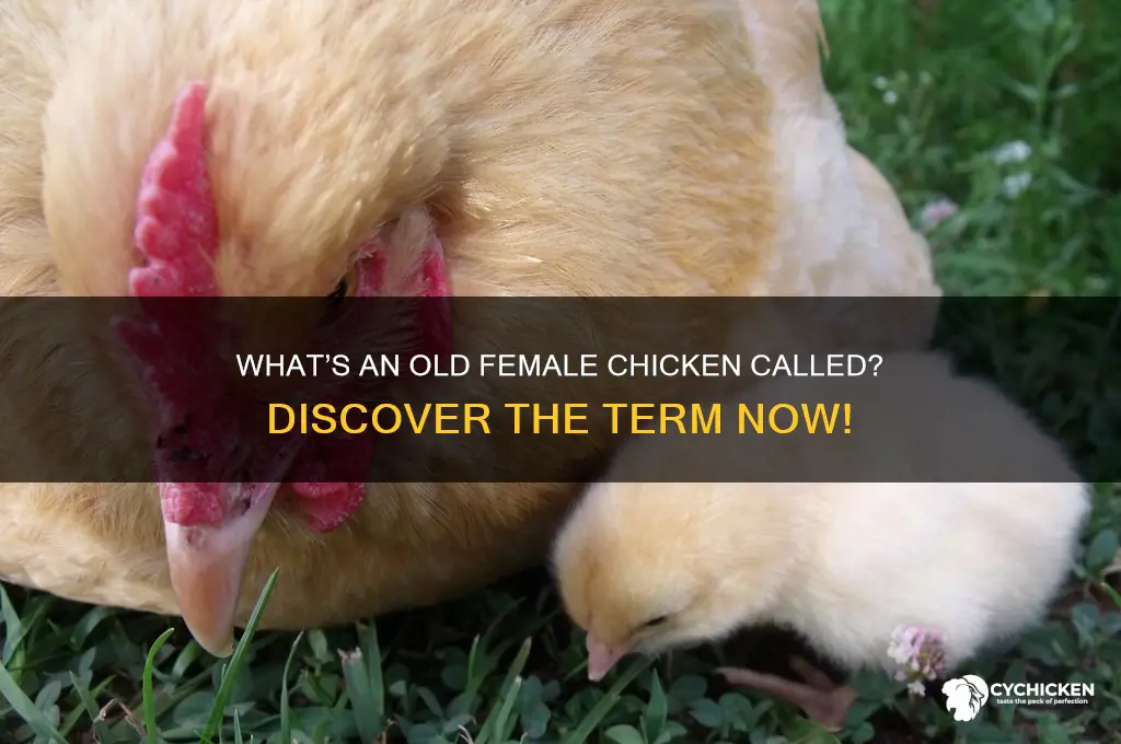 what is an old female chicken called