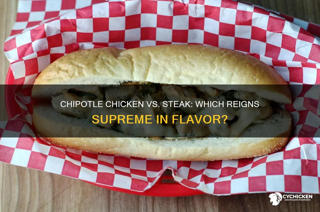 what is better chipotle chicke or steak