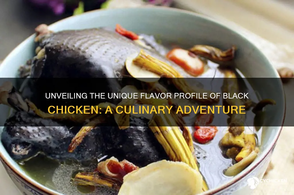 what is black chicken taste like
