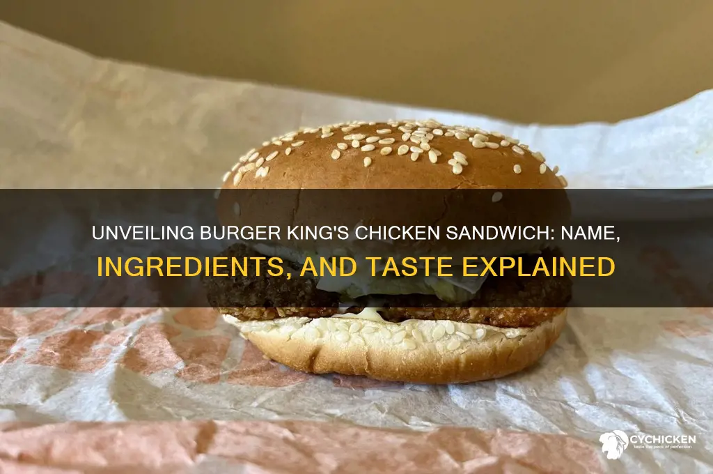 what is burger king chicken sandwich is calle