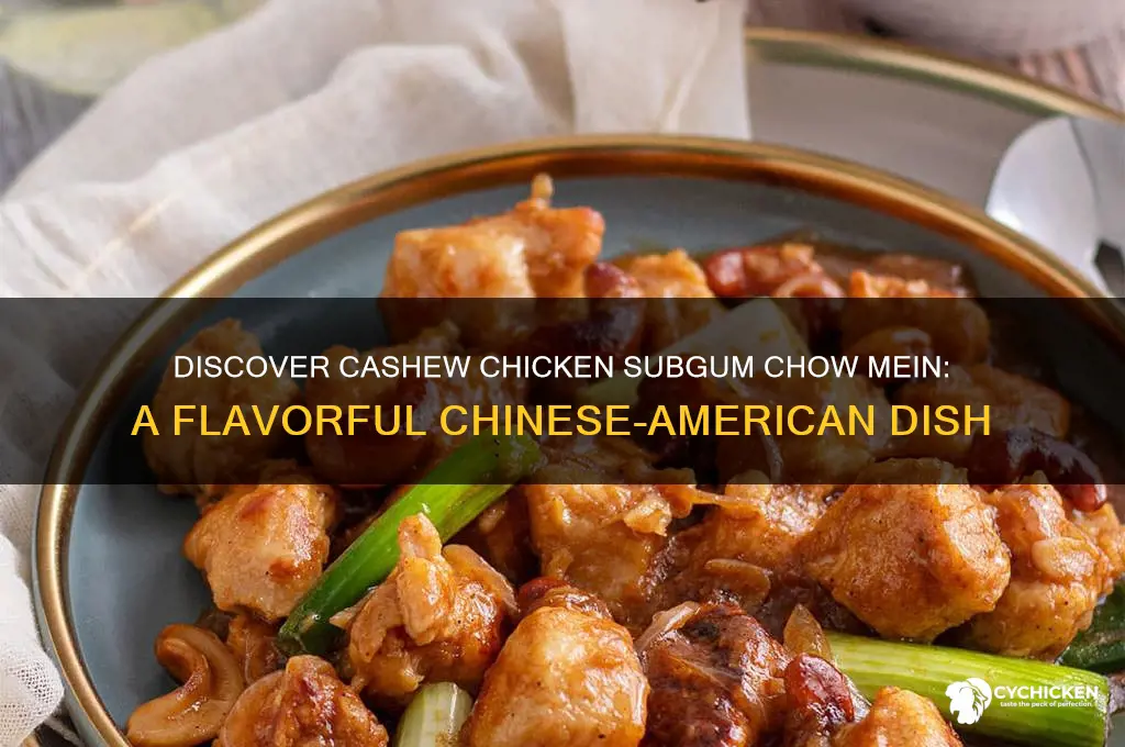 what is cashew chicken subgum chow mein