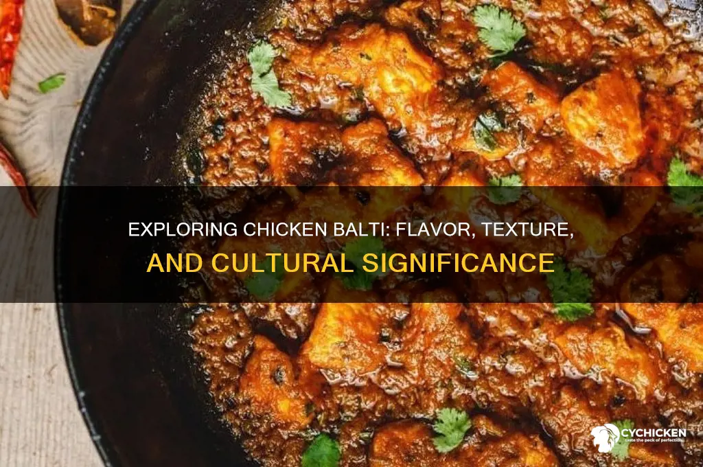 what is chicken balti like