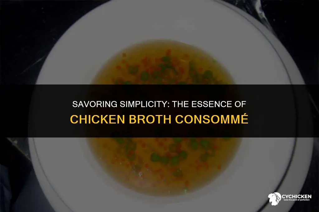 what is chicken broth consomme