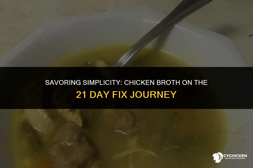 what is chicken broth on 21 day fix