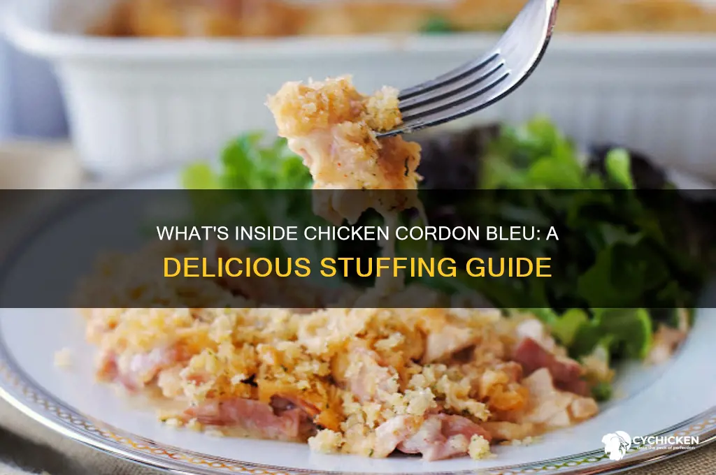 what is chicken cordon bleu stuffed with