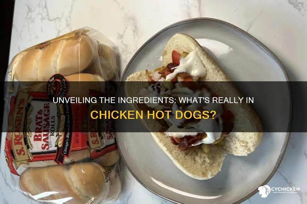 what is chicken hot dog made of
