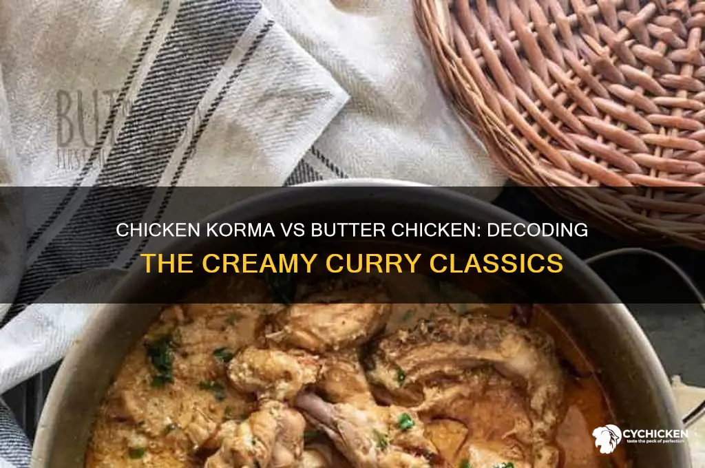 what is chicken korma vs butter chicken