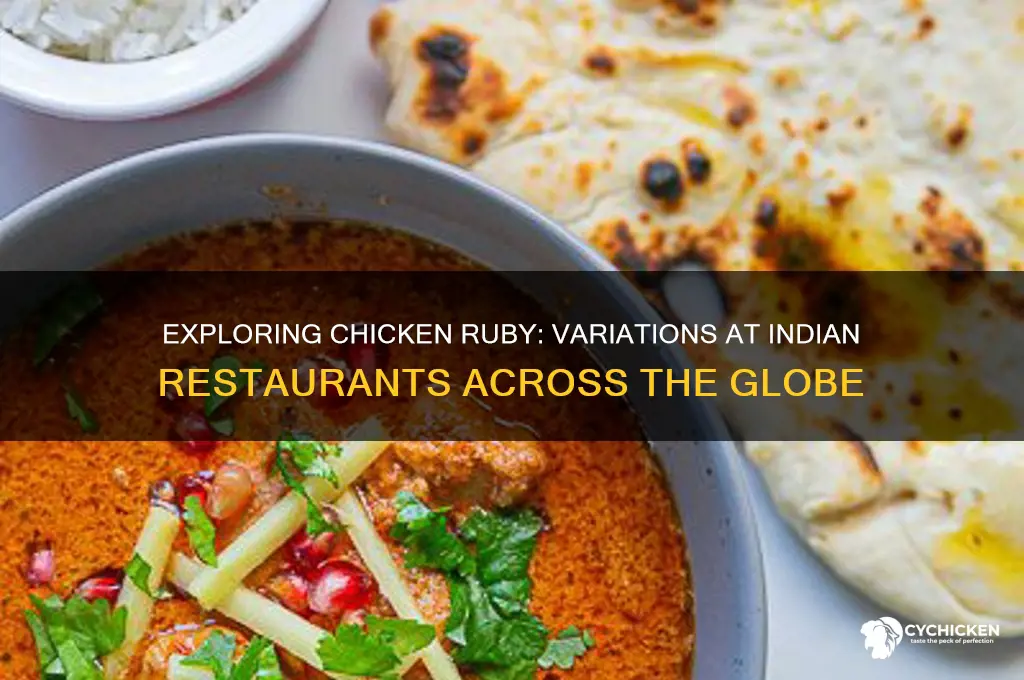 what is chicken ruby at other indian restaurants