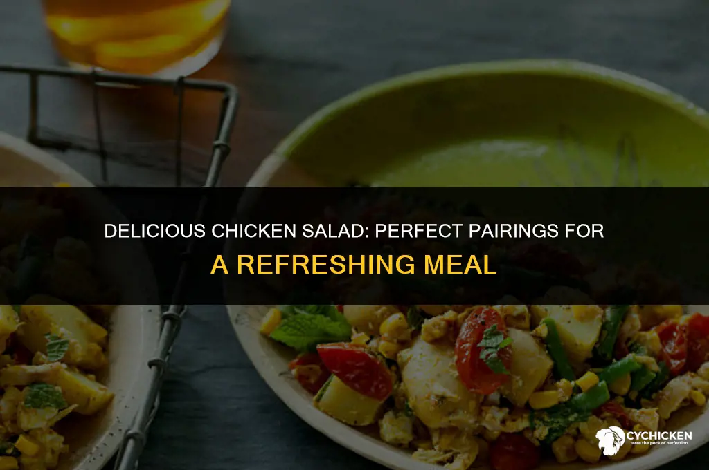 what is chicken salad served with