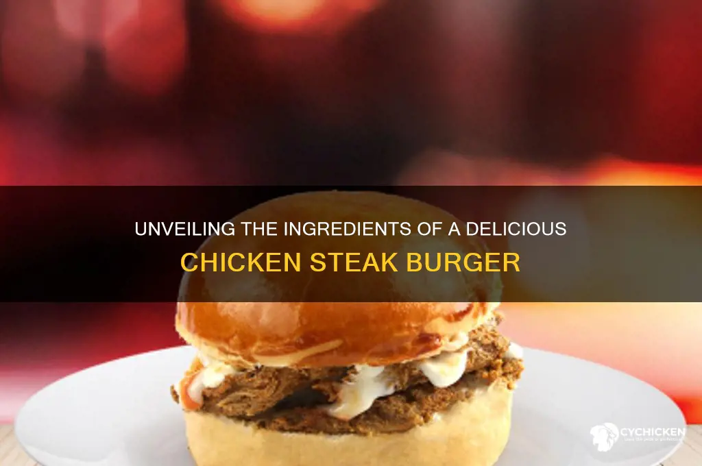 what is chicken steak burger made of