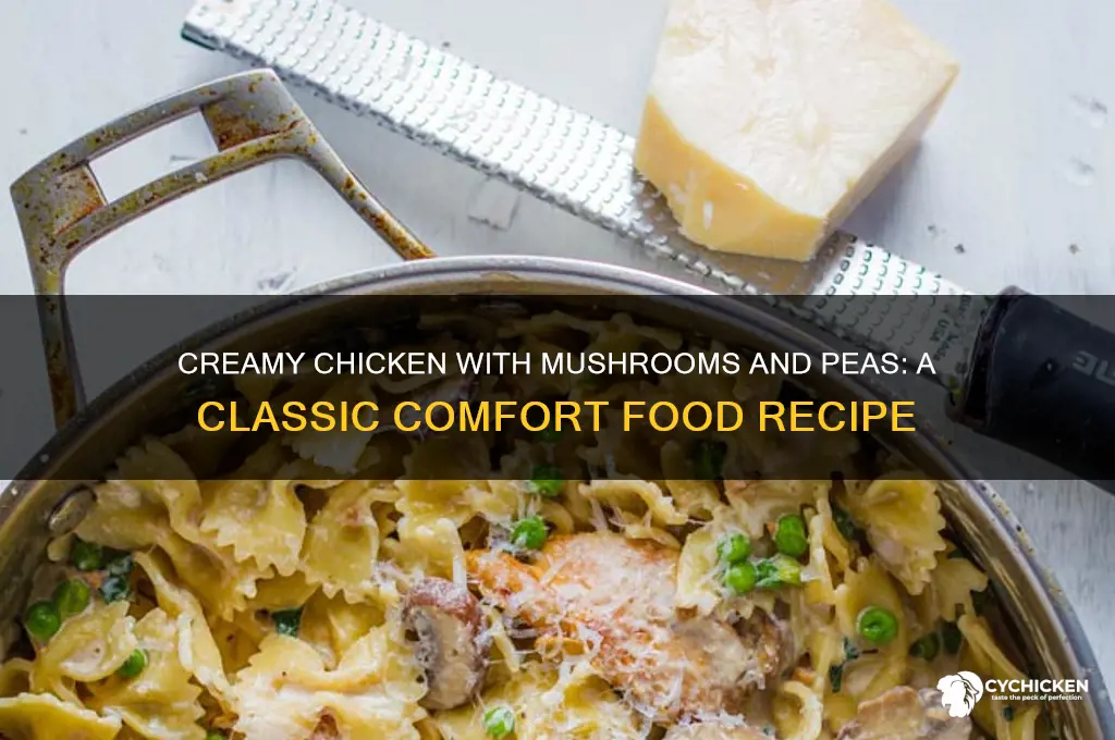 what is chicken with musrooms sauce and peas