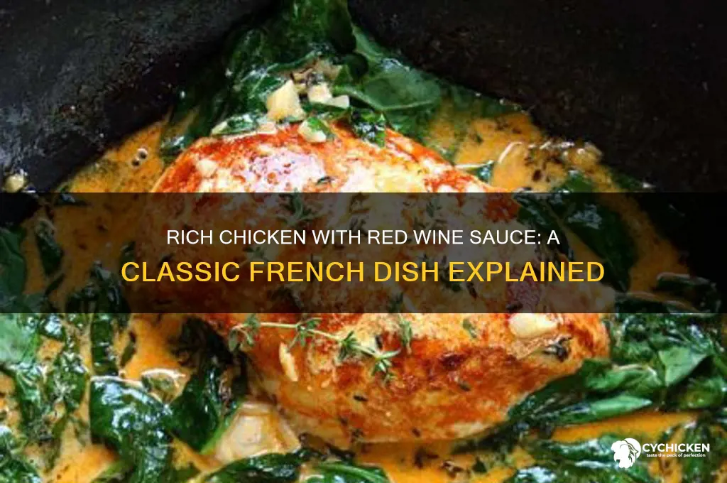 what is chicken with red wine sauce