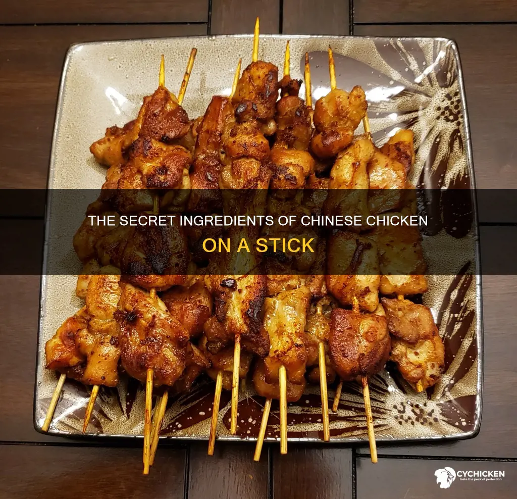 what is chinese chicken on a stick made of