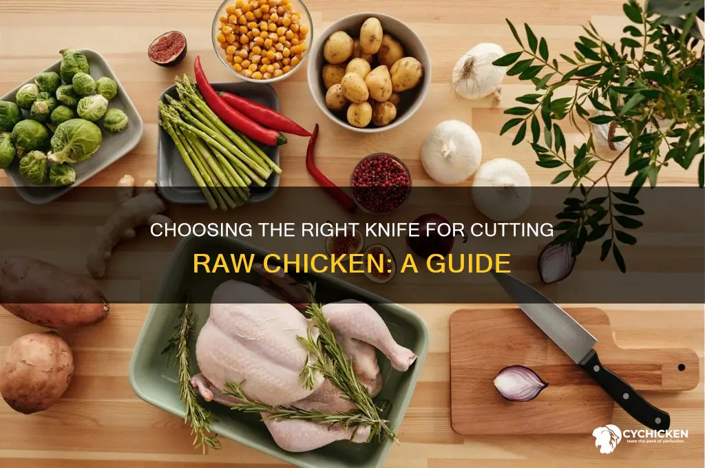 what is correct knife to cut raw chicken