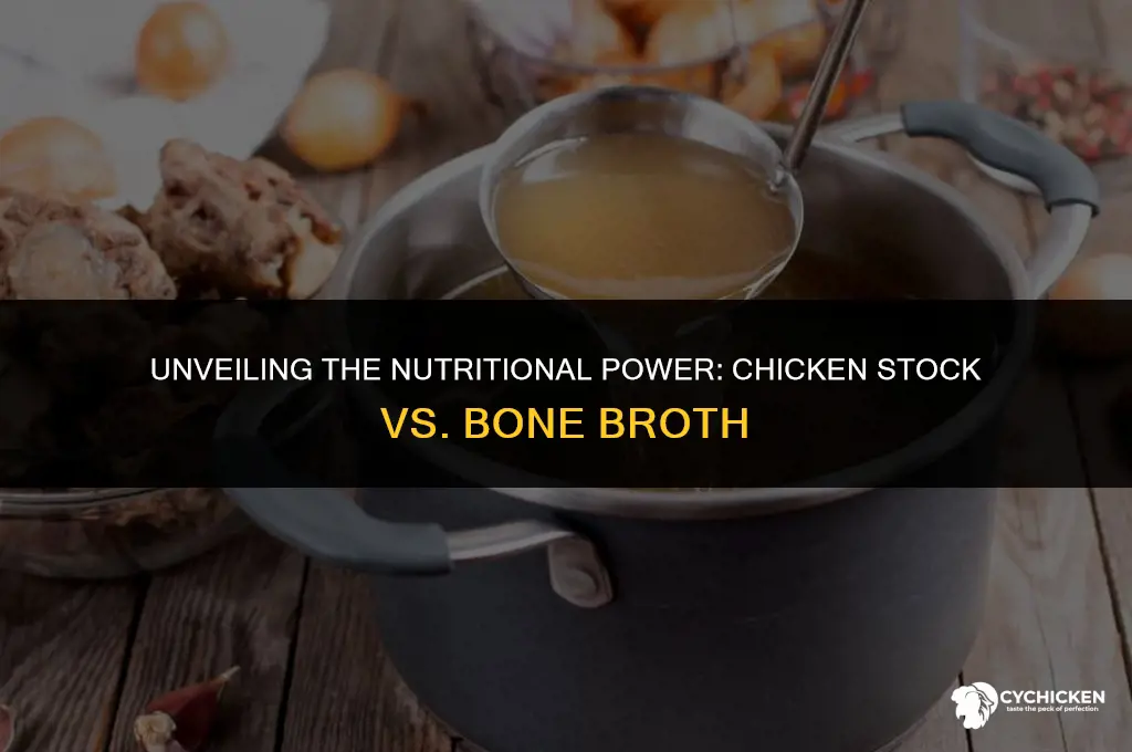 what is difference between chicken stock broth and bone broth