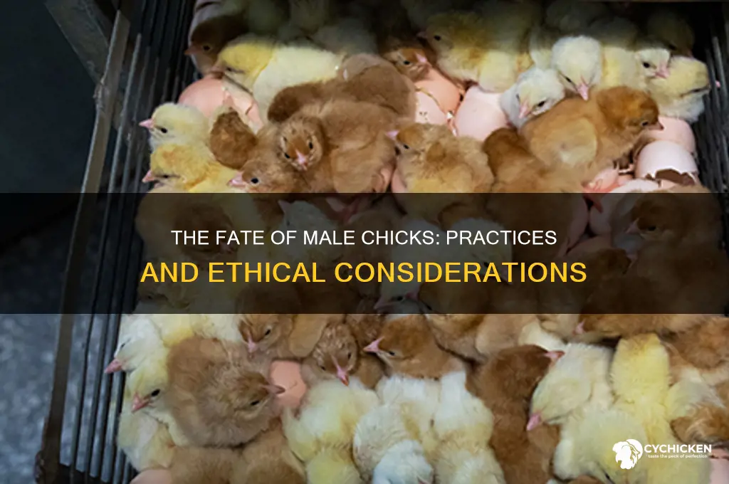 what is done when male chicks are hatchee