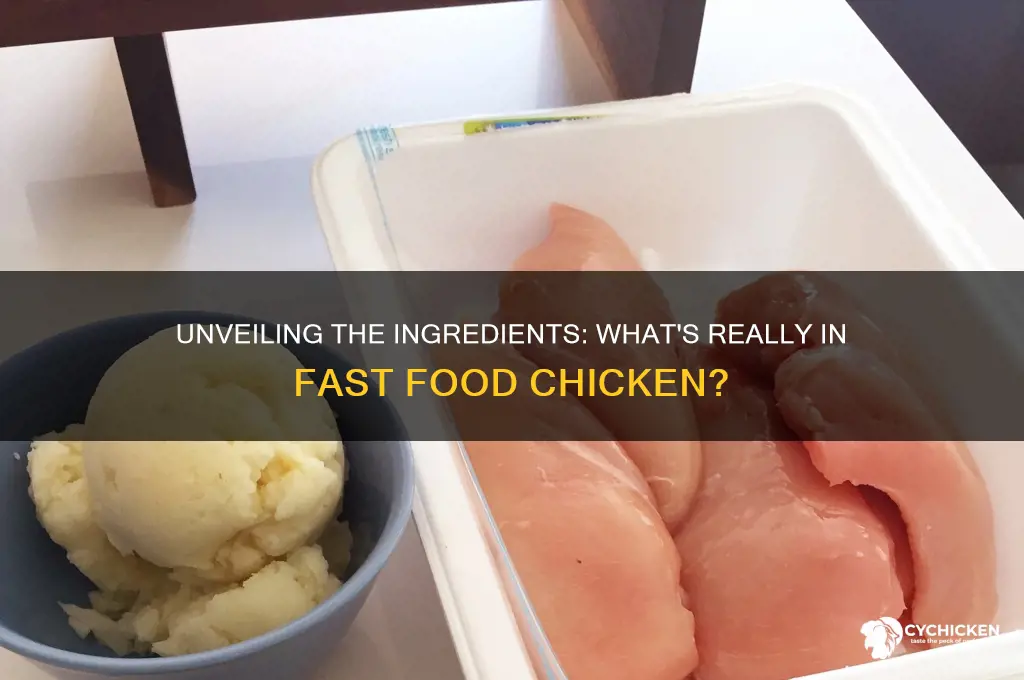 what is fast food chicken made of