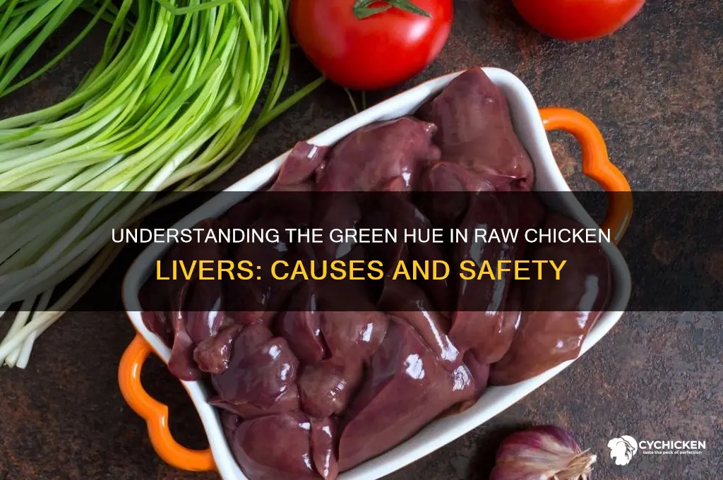 what is green in chicken livers raw