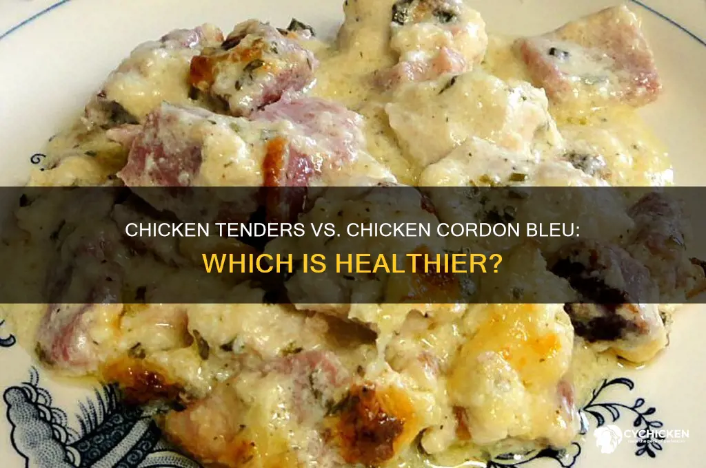 what is healither chicken tender or corbon bleu
