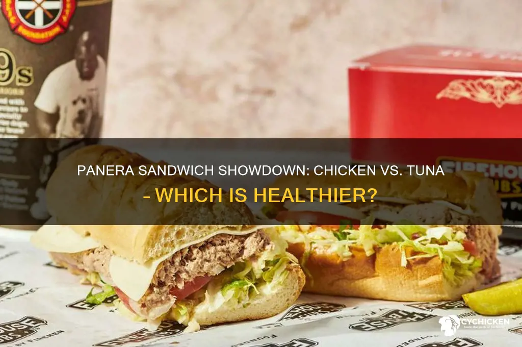 what is healthier at panera chicken or tuna sandwich