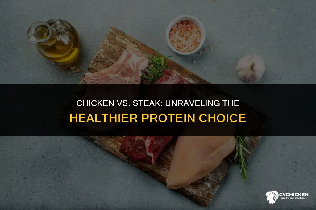 what is healthier chicken or steak