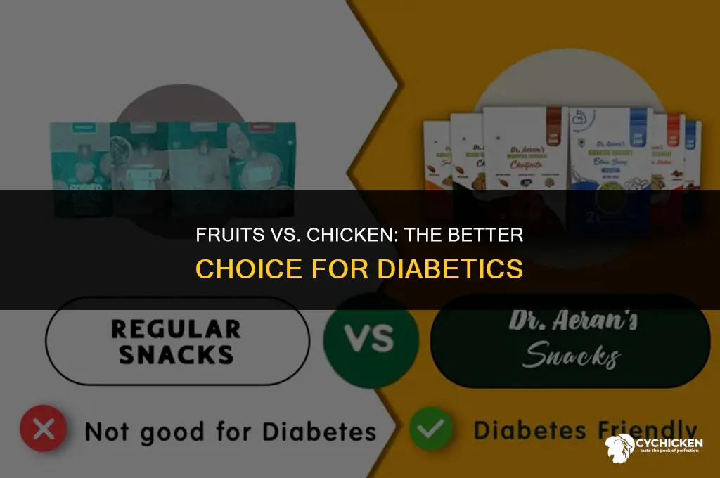 what is healthier for a diabetic fruits or chicken