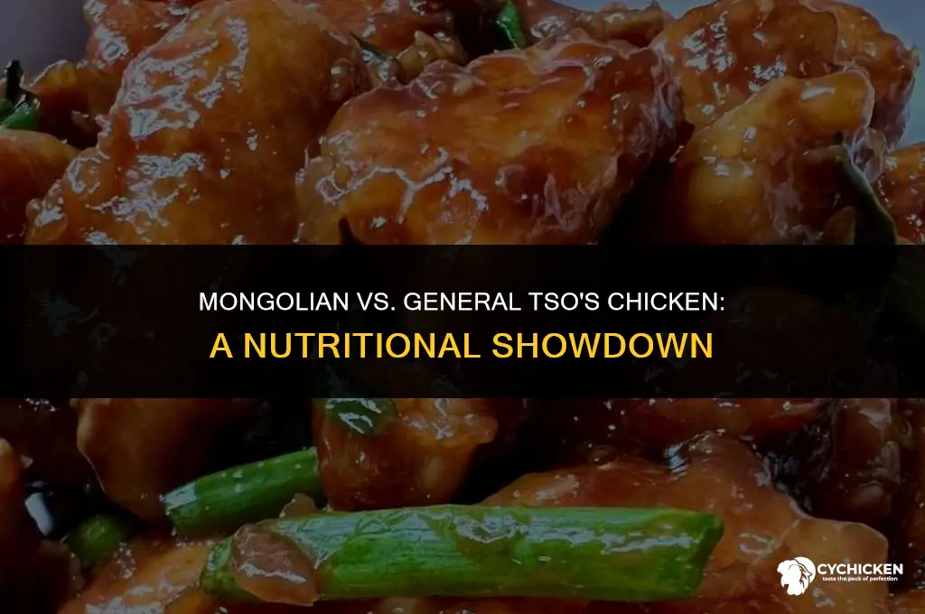 what is healthier mongolian chicken or general tso chicken